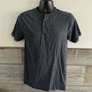 MBX Premium Goods heather blue Henley size medium (F1)